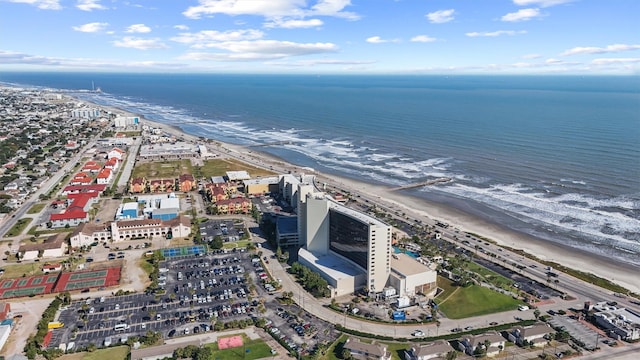 5220 Seawall Blvd Unit 1134C, Galveston, TX 77551 - birds eye view of property with a water view and a beach view