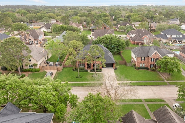 drone / aerial view with a residential view
