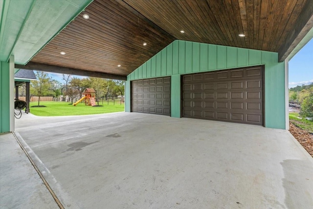 garage with a detached garage
