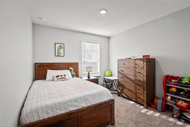 bedroom with carpet floors
