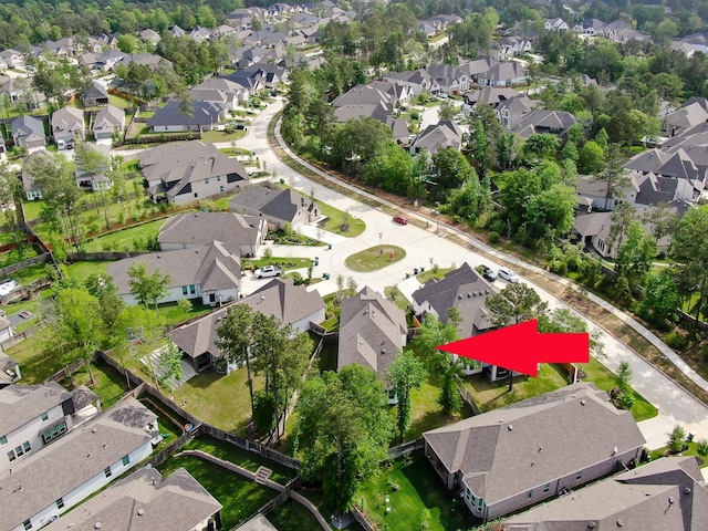 aerial view featuring a residential view