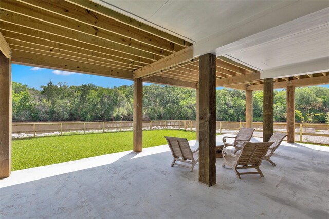 view of patio / terrace featuring a fenced backyard