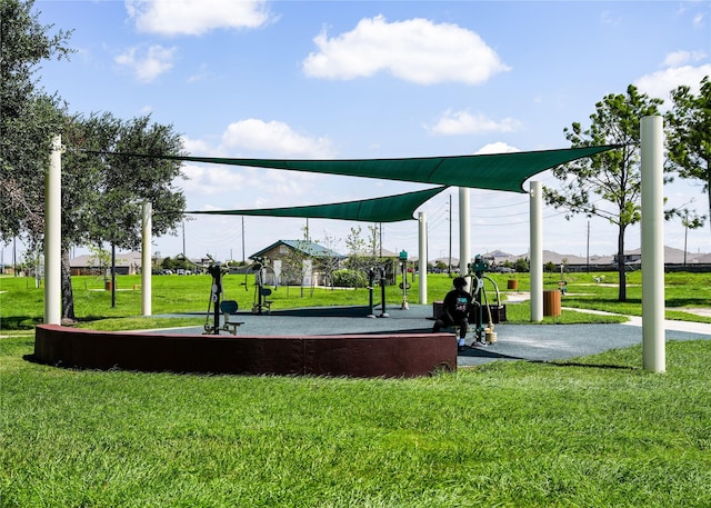 surrounding community with a lawn