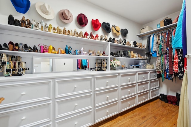 6114 Truro St, Houston, TX 77007 - walk in closet with light wood-type flooring