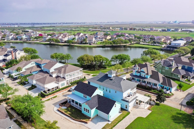 13 Caravelle Ct, Galveston, TX 77554 - aerial perspective of suburban area featuring a nearby body of water