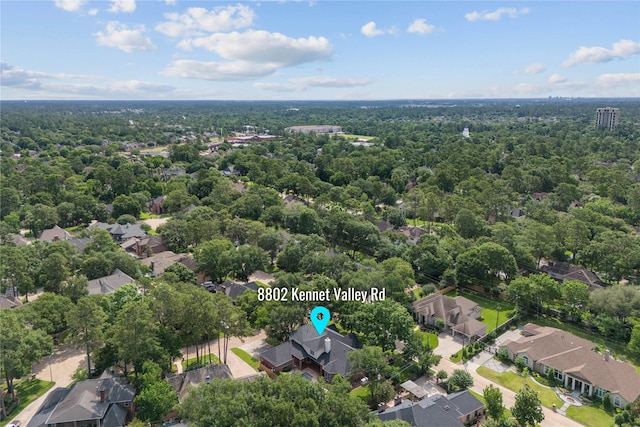 8802 Kennet Valley Rd, Spring, TX 77379 - aerial view of residential area with a forest