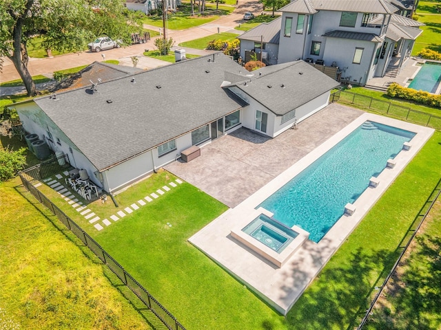 14227 Indian Wells Dr, Houston, TX 77069 - aerial view of residential area featuring a pool