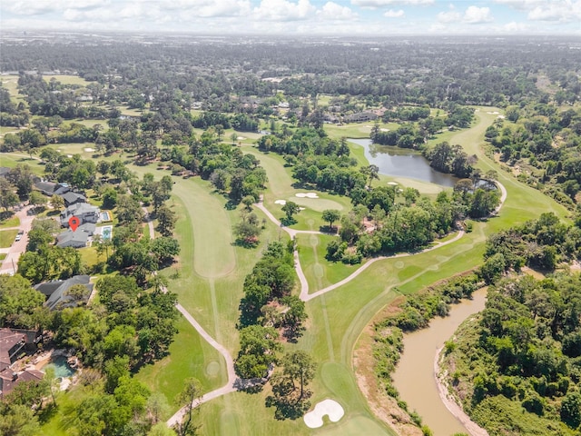 14227 Indian Wells Dr, Houston, TX 77069 - bird's eye view of a nearby body of water and a golf course