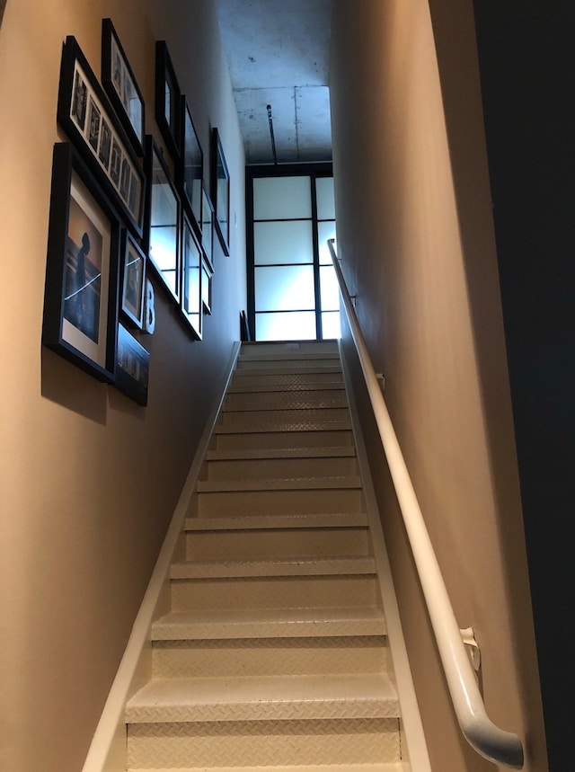 view of stairway