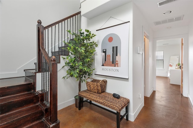 3412 St Emanuel St, Houston, TX 77004 - stairs with concrete flooring and baseboards