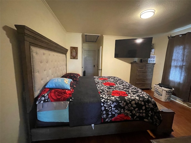 406 W Liberty Rd, Harleton, TX 75651 - bedroom with wood finished floors and crown molding