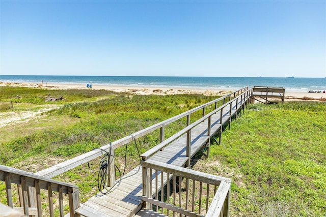 property view of water with a view of the beach