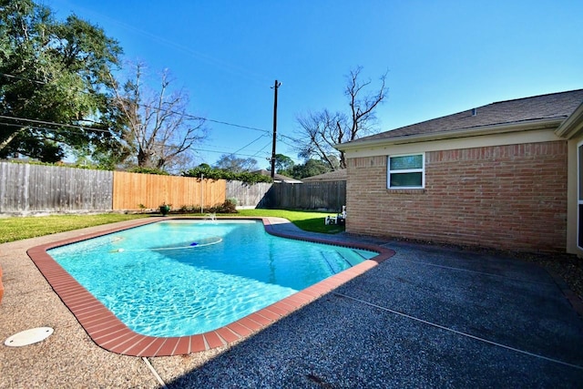5718 Benning Dr, Houston, TX 77096 - view of swimming pool featuring a fenced backyard and a patio