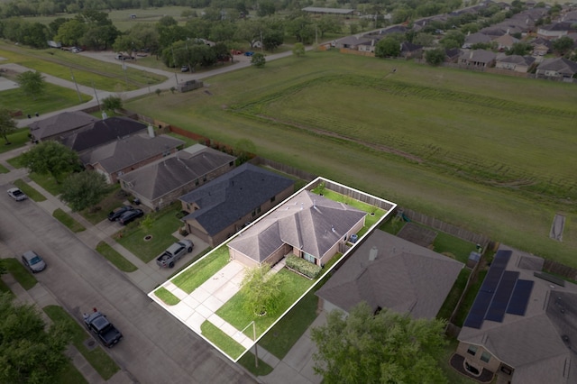 drone / aerial view featuring a residential view