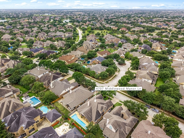 birds eye view of property featuring a residential view