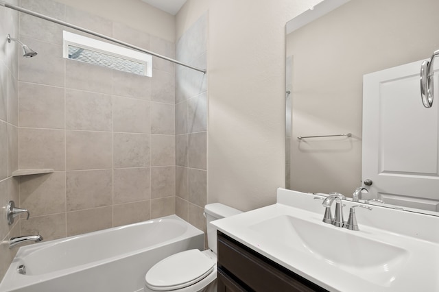 10723 Bridgeport Path Ct, Missouri City, TX 77459 - full bathroom featuring vanity, bathtub / shower combination, toilet, and visible vents