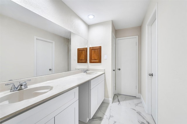 13723 Rocky Bluff Dr, Houston, TX 77085 - full bath with marble look tiles and double vanity