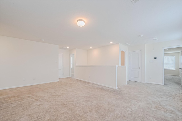 25327 Cheshire Knoll St, Katy, TX 77493 - spare room with attic access, light colored carpet, baseboards, and recessed lighting