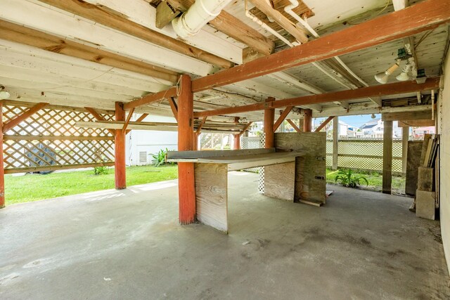 11213 Schwartz Dr, Galveston, TX 77554 - view of patio / terrace featuring fence