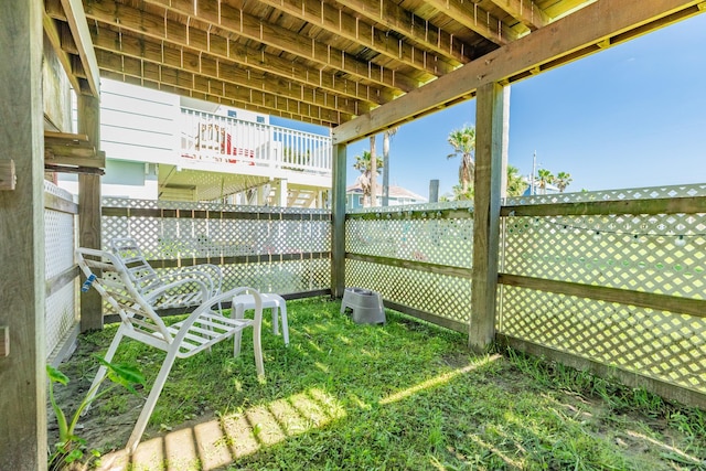 11213 Schwartz Dr, Galveston, TX 77554 - view of yard with fence