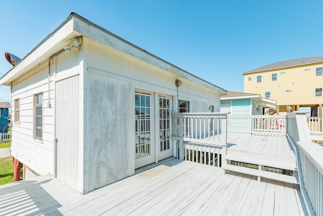 11213 Schwartz Dr, Galveston, TX 77554 - view of wooden terrace