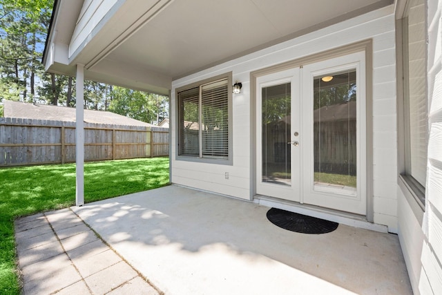 17311 Lowick St, Spring, TX 77379 - view of patio / terrace featuring french doors