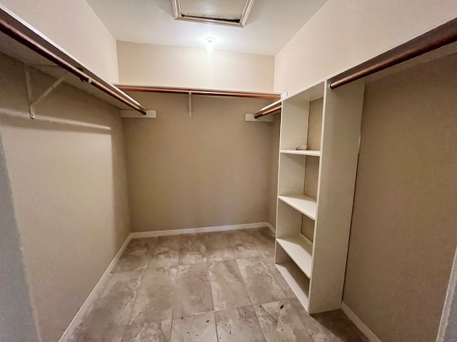view of walk in closet