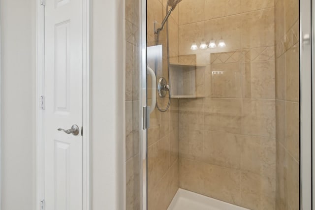 full bathroom featuring a stall shower