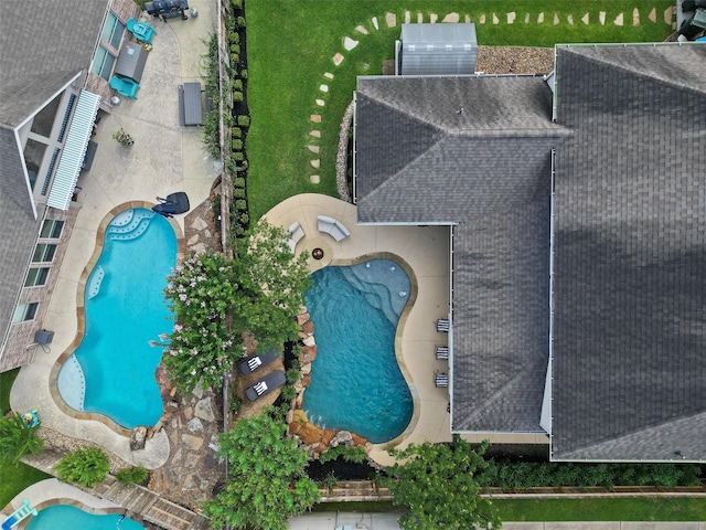 birds eye view of property