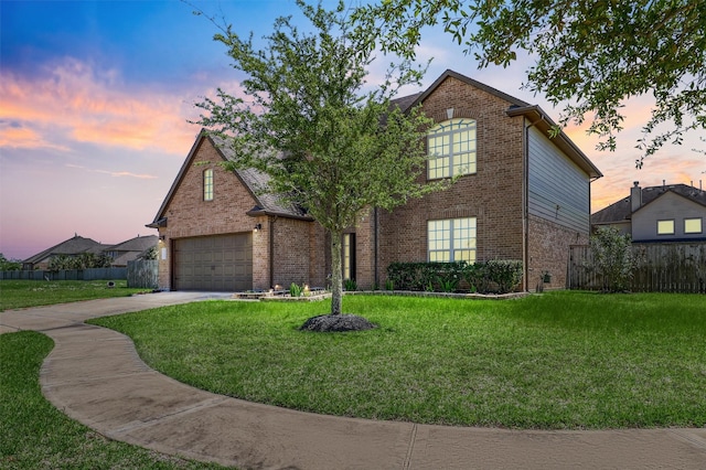 3315 Brampton Island Dr, Katy, TX 77494 - traditional-style home featuring brick siding, fence, and concrete driveway