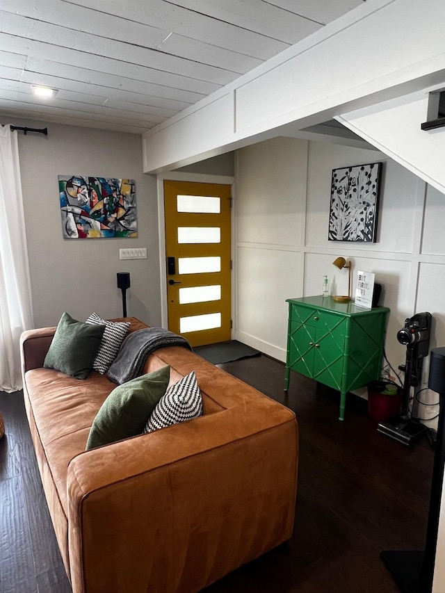 living room featuring wood finished floors