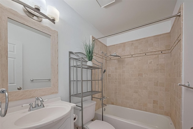 1904 Portsmouth St, Houston, TX 77098 - bathroom featuring shower / bathtub combination, vanity, and toilet