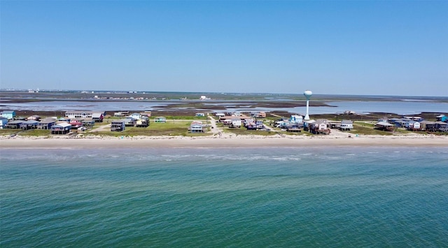 101 Saltgrass Ave, Surfside Beach, TX 77541 - birds eye view of property with a view of the beach and a water view