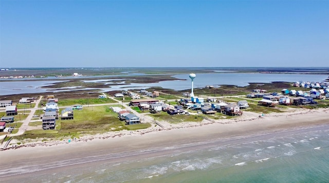 101 Saltgrass Ave, Surfside Beach, TX 77541 - aerial view featuring a view of the beach and a water view