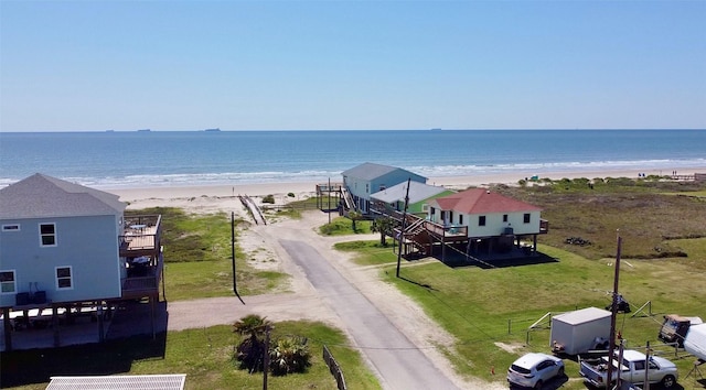 101 Saltgrass Ave, Surfside Beach, TX 77541 - property view of water featuring a beach view