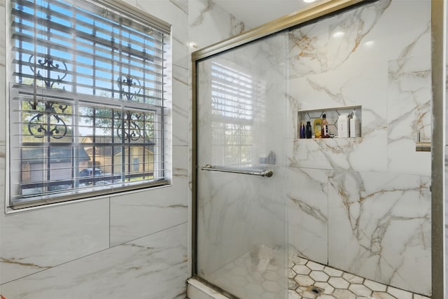 6022 Downwood Forest Dr, Houston, TX 77088 - full bathroom featuring a marble finish shower