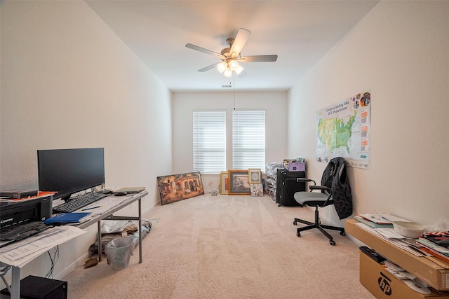 5819 Southern Rose Ln, Rosenberg, TX 77469 - carpeted office featuring ceiling fan