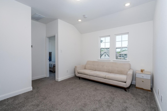 16958 Chapel Knox Dr, Humble, TX 77346 - sitting room with carpet floors, baseboards, recessed lighting, and vaulted ceiling