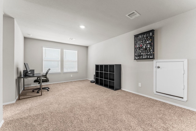 15038 Eastern Wood Rd, Magnolia, TX 77354 - carpeted home office with baseboards and visible vents
