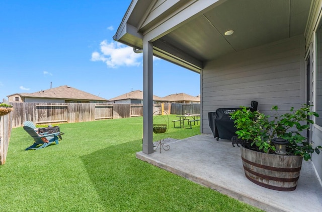 15038 Eastern Wood Rd, Magnolia, TX 77354 - view of yard with a fenced backyard and a patio area