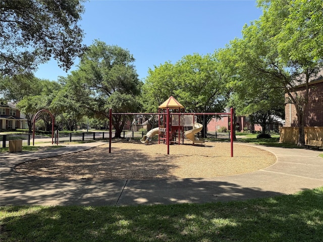 view of community jungle gym