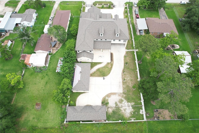 drone / aerial view with a residential view