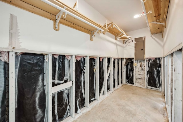 spacious closet with electric panel