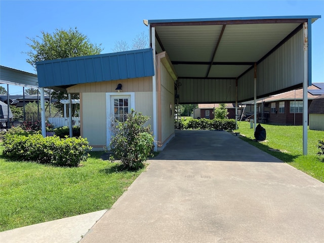 view of vehicle parking featuring concrete driveway