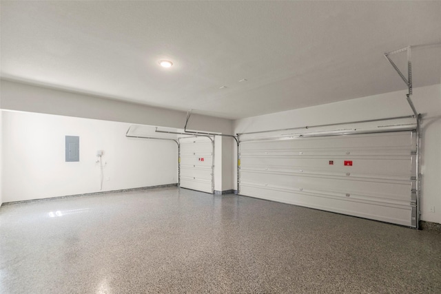 garage featuring electric panel