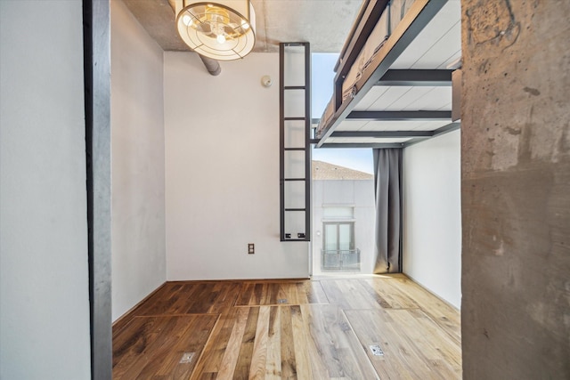 interior space with wood finished floors
