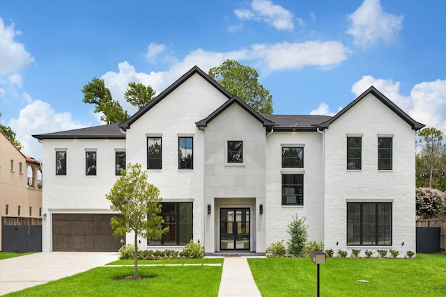 534 Lanecrest Ln, Houston, TX 77024 - view of front facade featuring an attached garage, concrete driveway, and brick siding