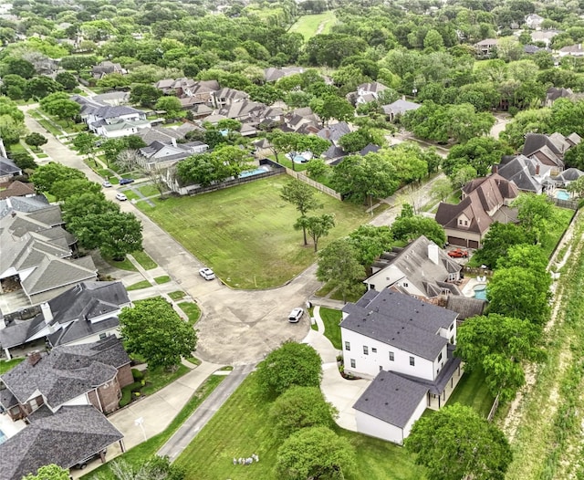 aerial view featuring a residential view