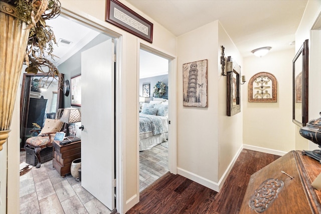 53 Litchfield Ln, Houston, TX 77024 - hallway with wood finished floors and baseboards