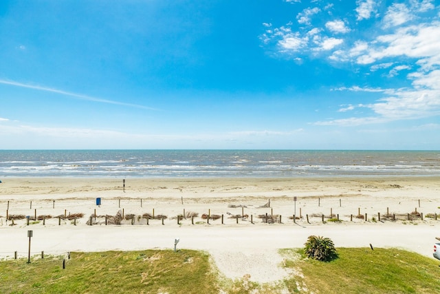 water view with a view of the beach